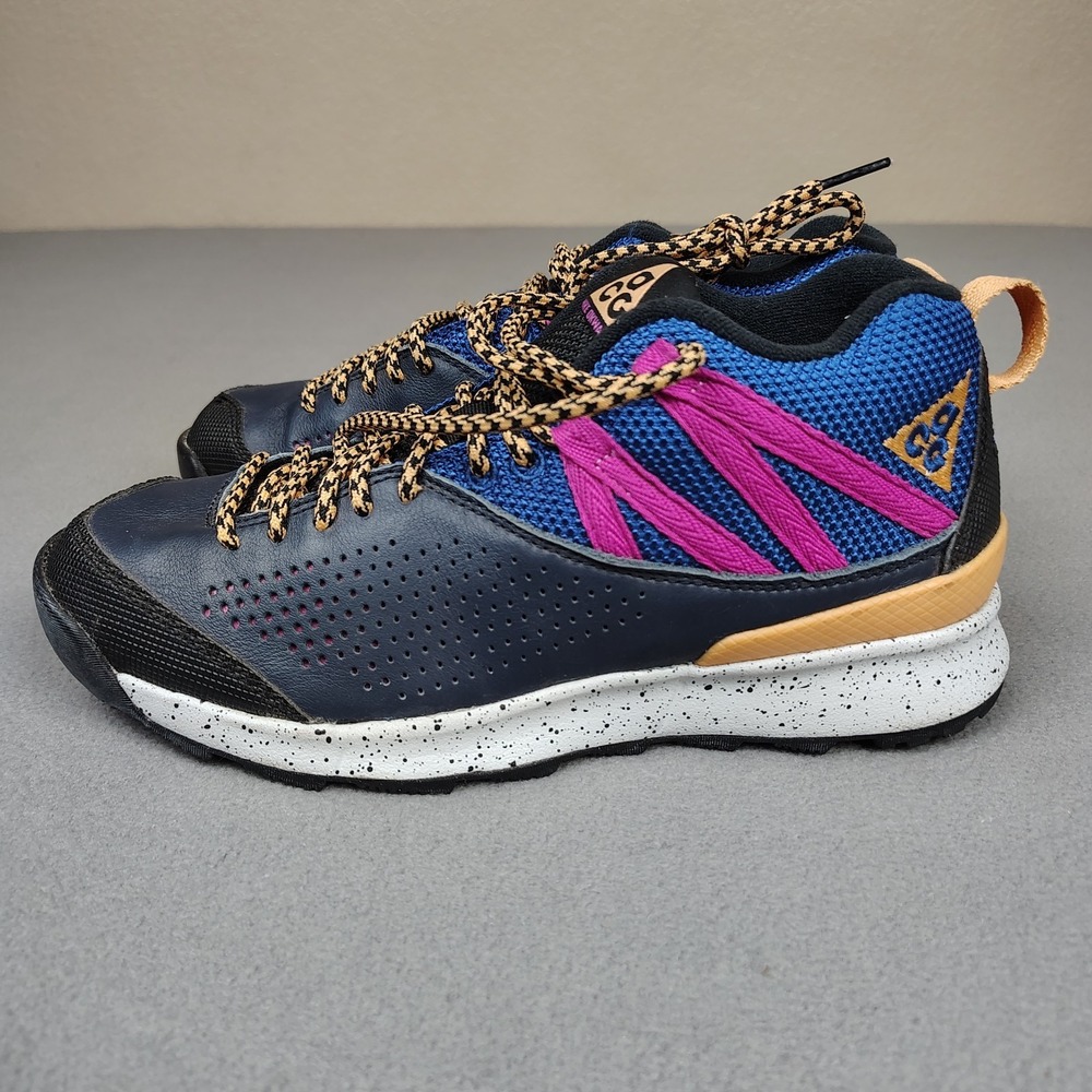 New Nike ACG Okwahn 2 Trail Shoe Men 6 Women 7.5 Obsidian Orange Hiking Sneaker